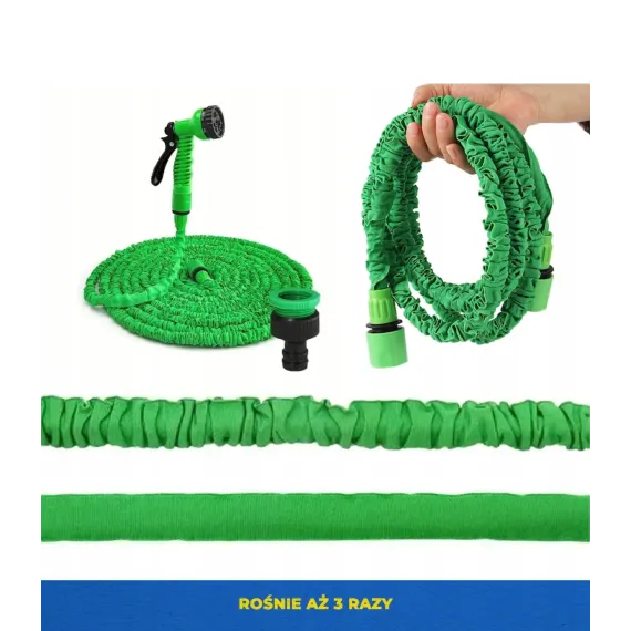 Furtun Extensibil pentru udat gradina ILOGi , 60 M si Pistol de Stropit